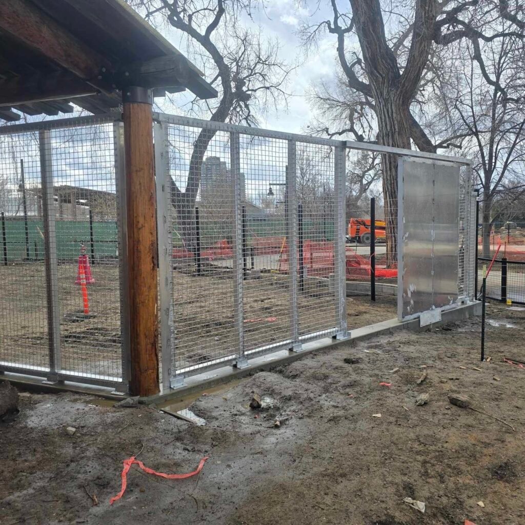 Large custom-fabricated zoo animal enclosure by TCB Metal Works